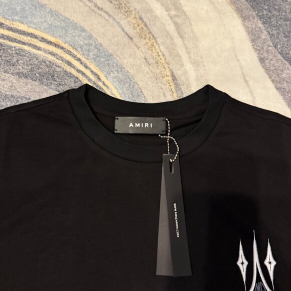 Amiri MA Argyle Black Tee Mens Size Medium Or Large - Picture 3 of 4